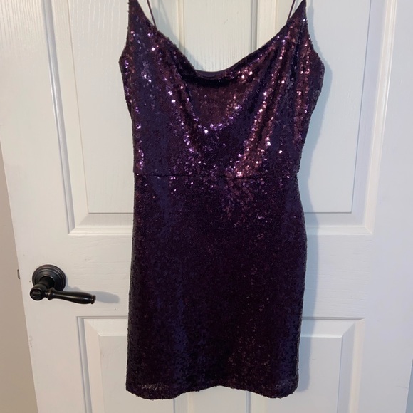 Small 1970s Purple Sequin Dress main image 1